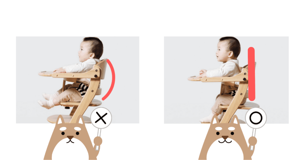 すくすくチェア　座面の調整による姿勢改善