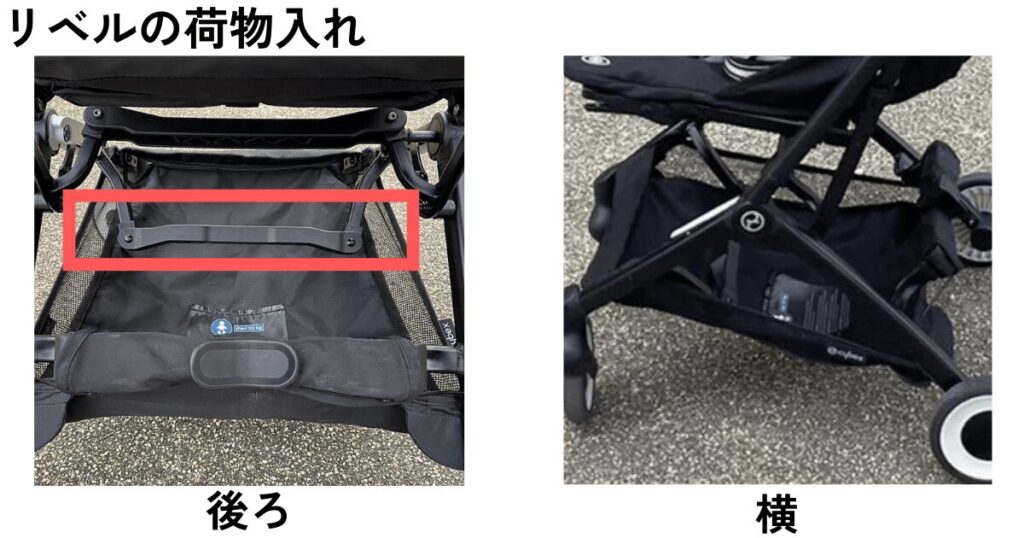 サイベックスリベルの荷物入れ