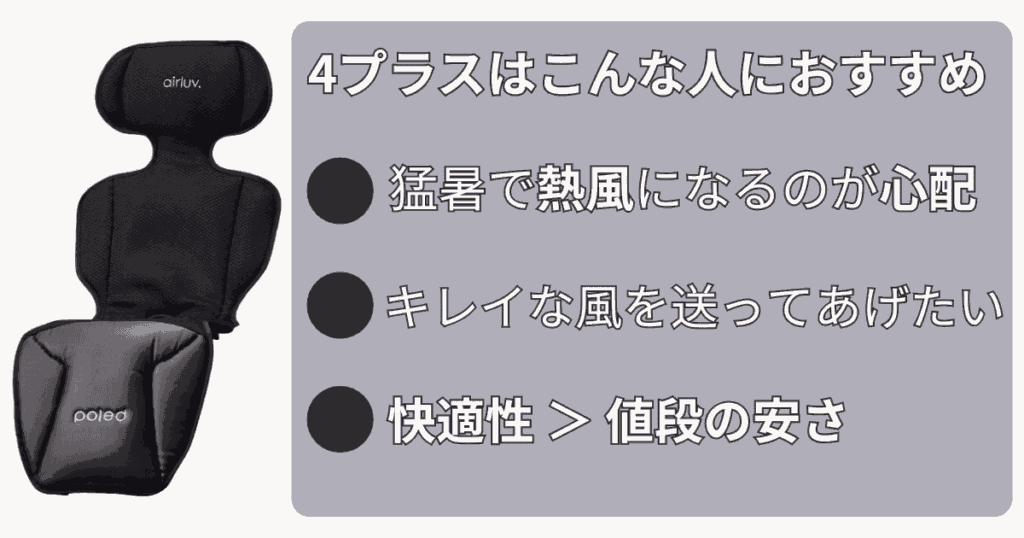 値段以上の「安心」と「快適性」を重視するあなたにはエアラブ4プラスがおすすめ