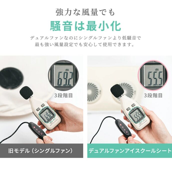 ICE HUG　強い風量でも低騒音の設計を実現