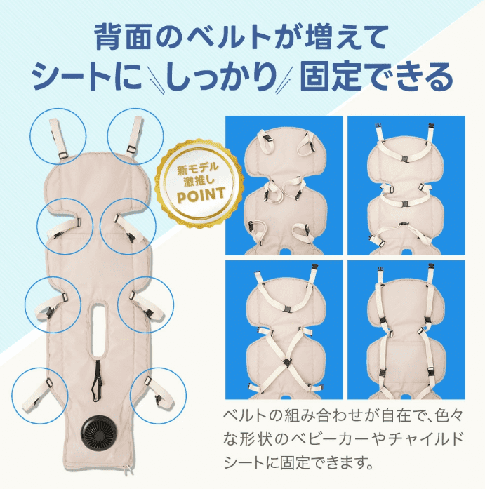 ちゃいなびファンシートの背面ベルト