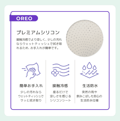 エアラブ4オレオのシート生地
プレミアムシリコン（全体）