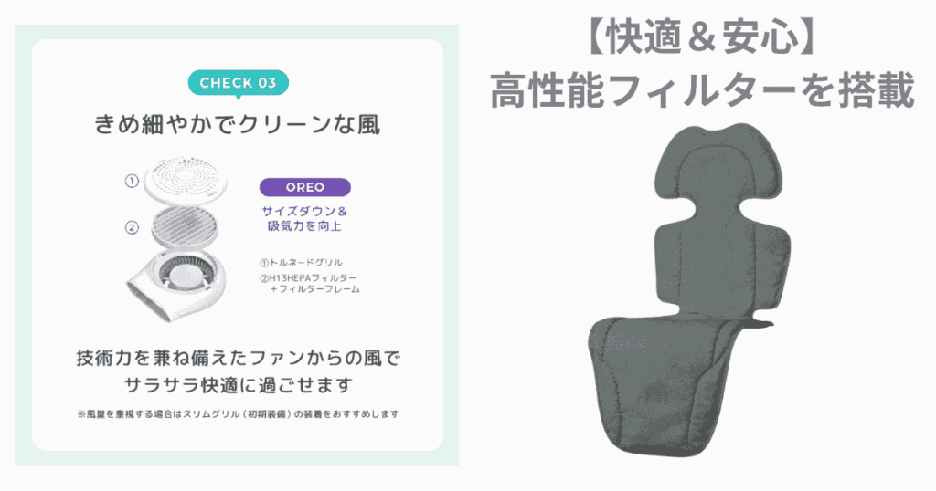 エアラブ4オレオ

高性能フィルターを搭載