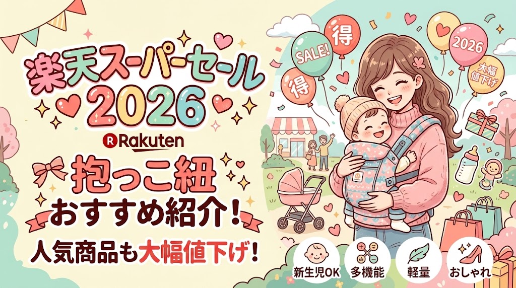 楽天スーパーセール2026抱っこ紐のおすすめを紹介！人気商品も大幅値下げ