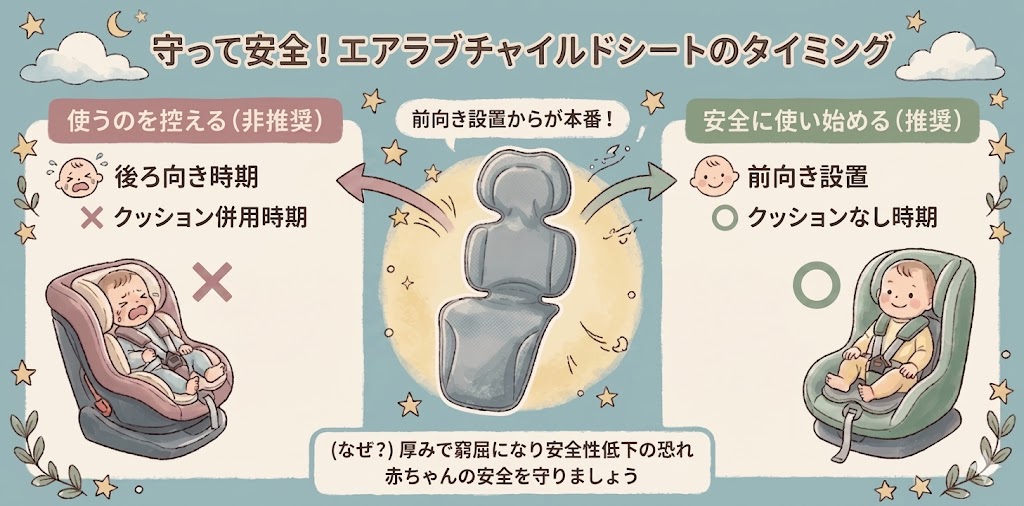 チャイルドシート：前向きになってからが本番