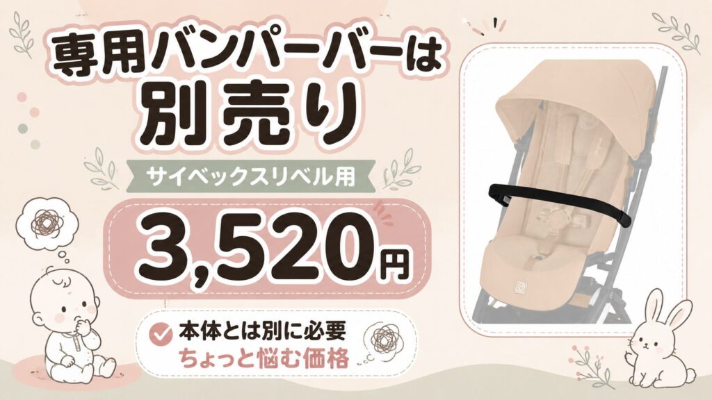 別売りだけどあると安心!専用バンパーバー(3,520円)