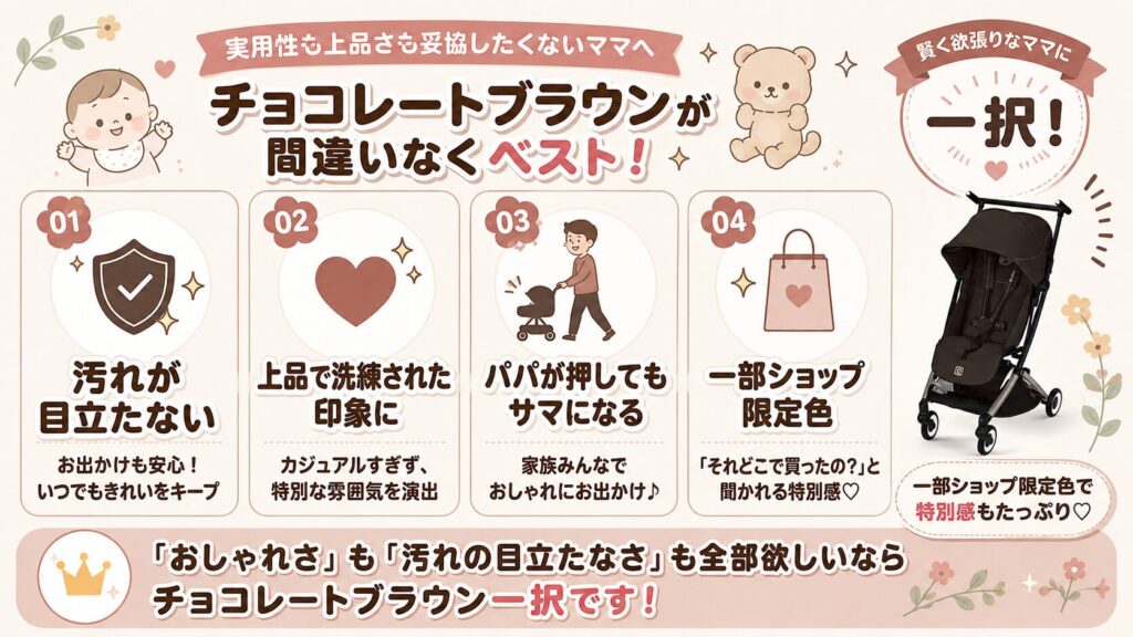 上品さ・特別感も・汚れの目立たなさを一切妥協したくないならチョコレートブラウン